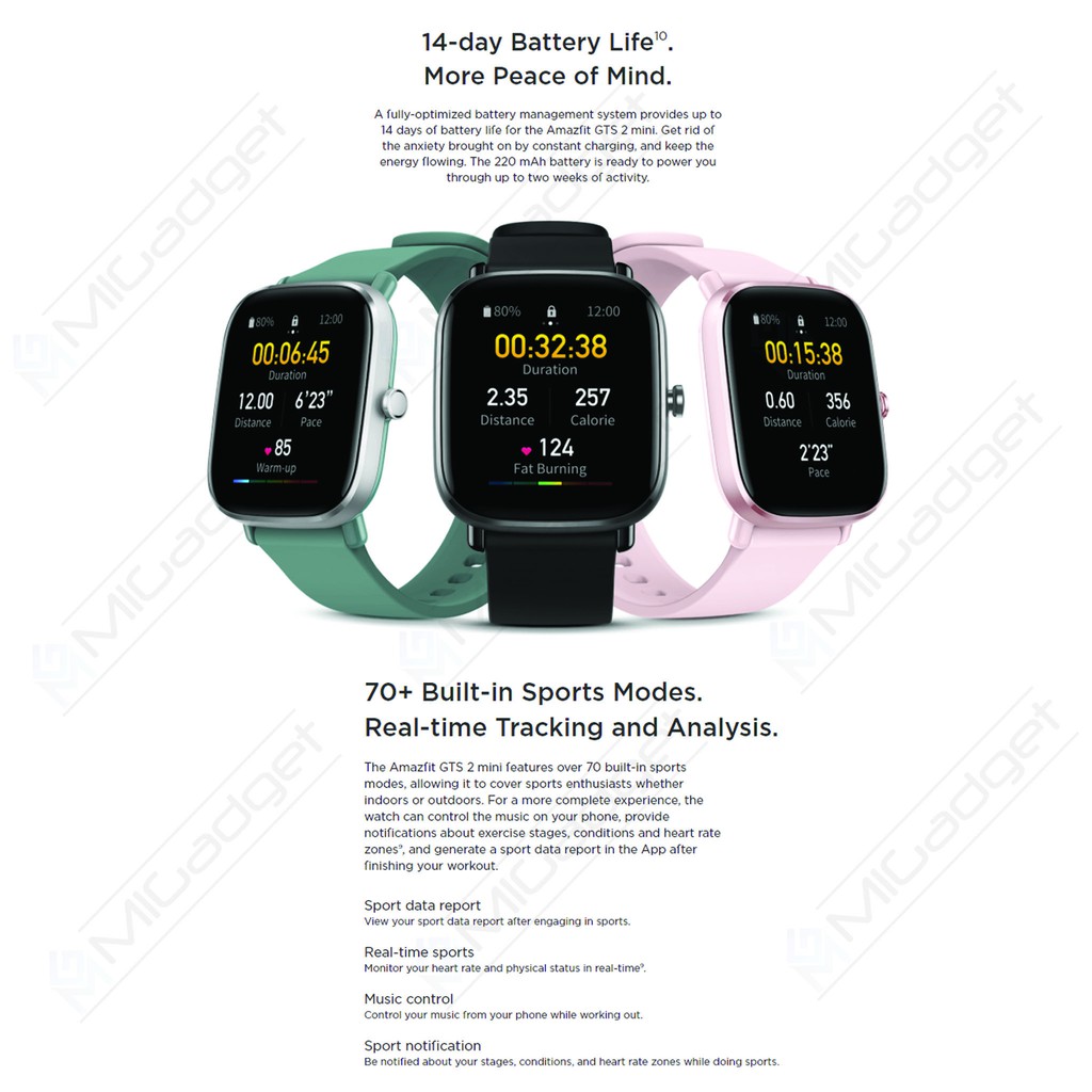 Amazfit GTS 2 Mini Jam Tangan Digital Smartwatch Sport Garansi Resmi