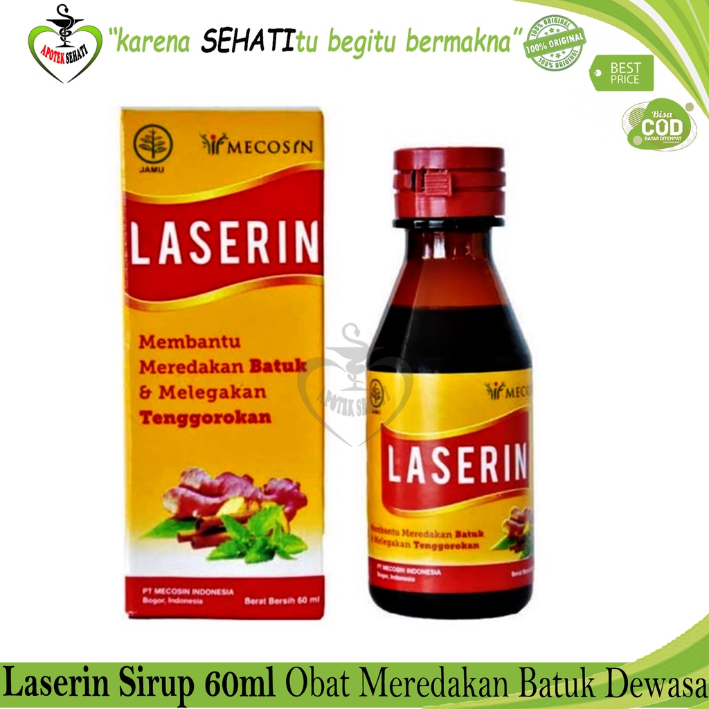 Laserin Dewasa, Laserin Obat Batuk Dewasa, Obat Batuk, Obat Batuk Dewasa, Laserin 60 Ml