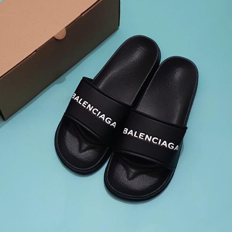 SANDAL SLIDE BALENCIAGA FLIP FLOP SANDAL CASUAL PRIA & WANITA