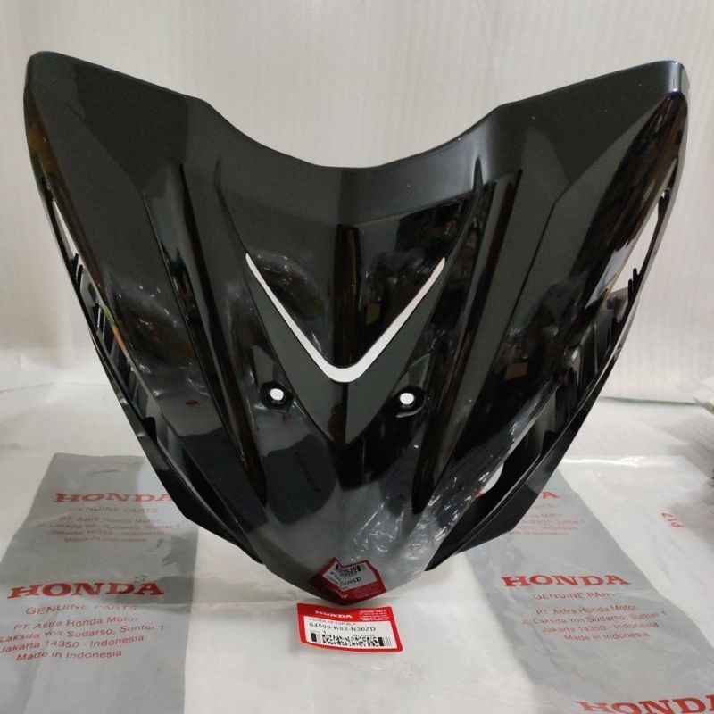 cover Pelindung panel Tameng Tebeng Depan Honda Revo fi Hitam Ori 64500-K03-N30ZD