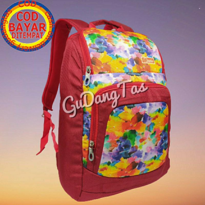 Tas ransel sekolah tas ransel laptop backpack GENIC 27131