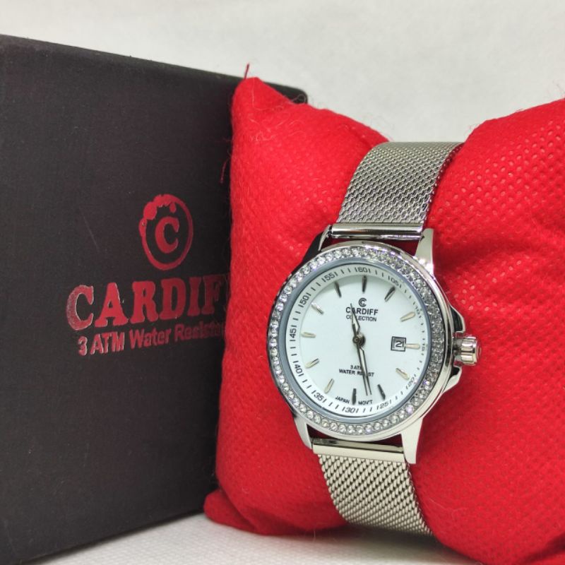 Cardiff original jam tangan wanita analog tanggal anti air bisa di pakai berenang/jam wanita/jam ana