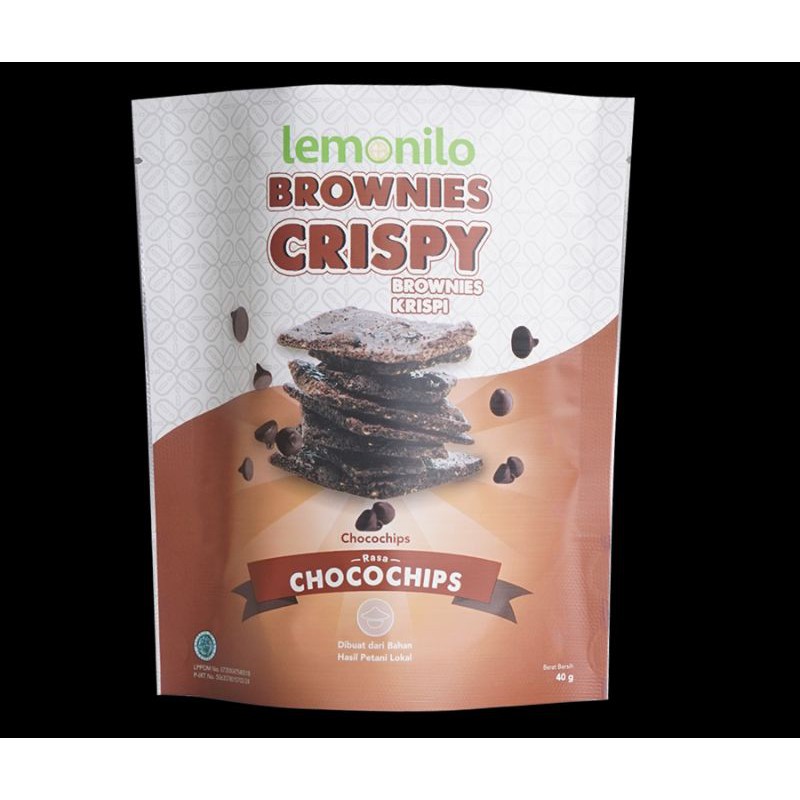 Brownies Crispy Lemonilo Rasa Chocochips Keju 35 Gram Kue Kering Kue Basah Snack Chips