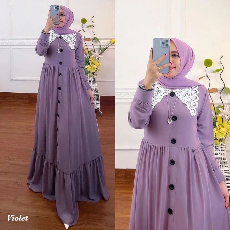 Reya Maxi Ceruty Busui / Gamis Ceruty Polos / Baju Gamis Terbaru / Gamis Busui / Dress Muslim Terbaru / Ceruty Gamis Terbaru / Casual Gamis Ceruty / Maxi Dress Muslimah / Baju Muslimah Kekinian / Gamis Casual Terbaru 2022 / Dress Muslimah Busui