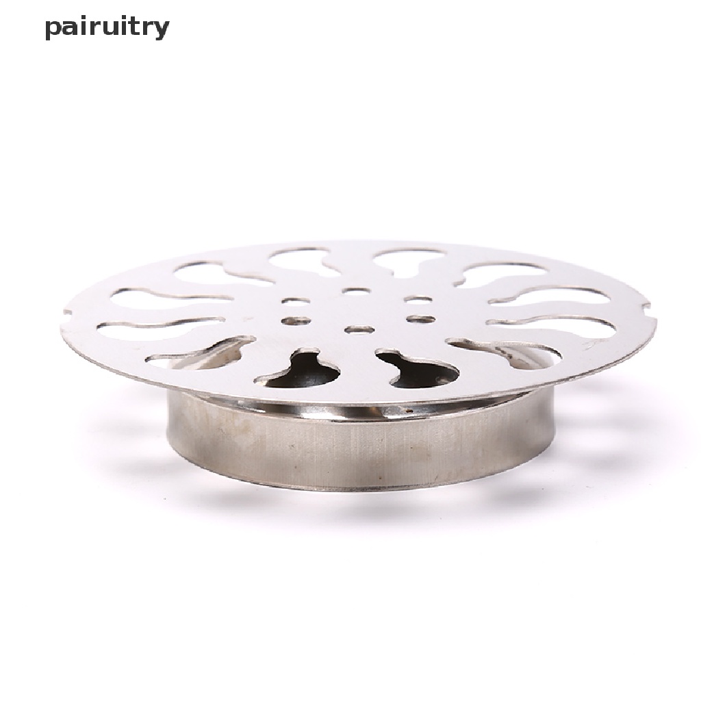 1 Pc Penutup Saluran Air Lantai Bahan Stainless steel Bentuk Bulat Anti Tersumbat