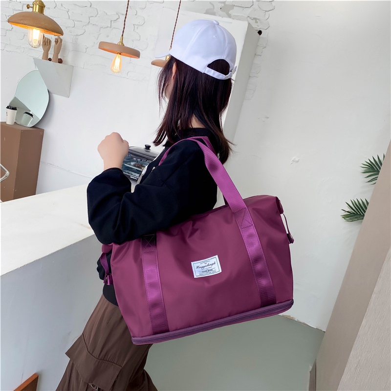 TAS TRAVEL BAG JINJING LIPAT DUFFEL JUMBO ANTI AIR Baju Gym Senam Olahraga Wanita Pria Korea Style Cabin Size