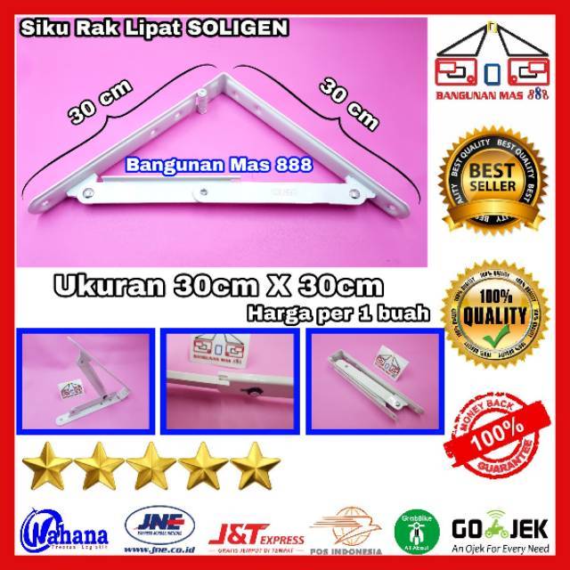 Siku Rak Lipat 30cm X 30cm Soligen Siku Lipat Rak Lipat Siku Rak Tebal