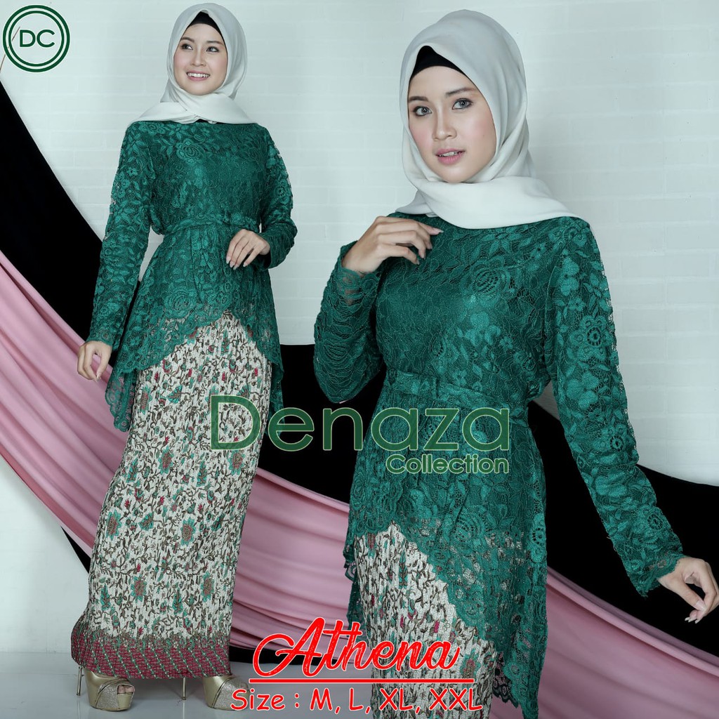 DEN&gt; NEW DESIGN KEBAYA BRUKAT - KEBAYA ATTENA - BRUKAT FASHION ANAK MUDA - BAJU KEBAYA MODERN PESTA