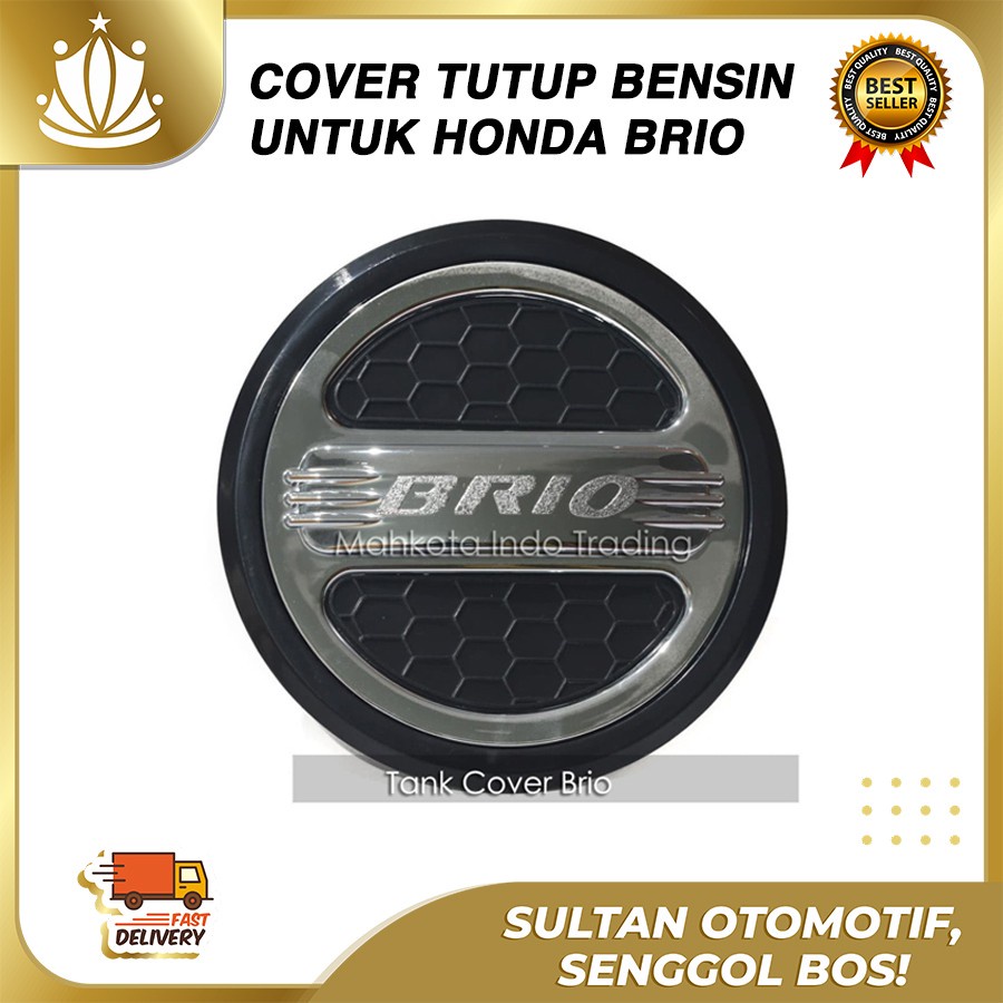 Tank Cover BRIO / Tutup Bensin Tangki Tengki BRIO Model Hitam Chrome