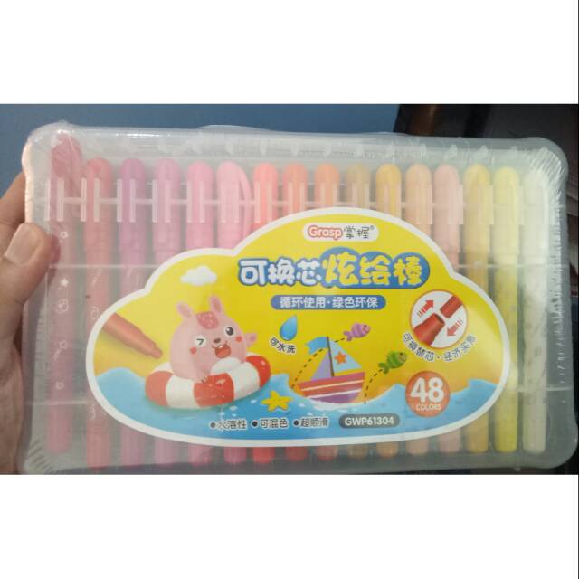 Crayon 48 warna Grasp mata kecil