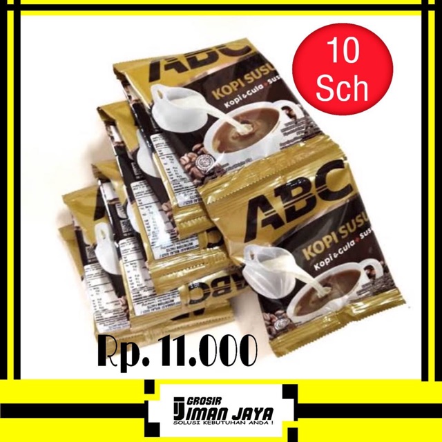 

ABC Kopi SUSU. 1 Renceng (10 Sachet)