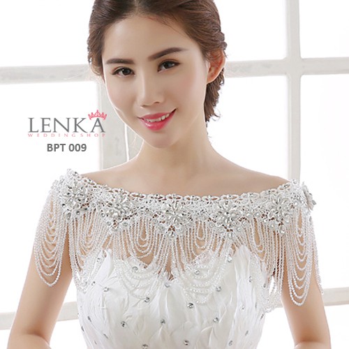 [STOK TERBATAS] BRIDAL BOLERO CRYSTAL MUTIARA WEDDING PESTA WANITA BPT009