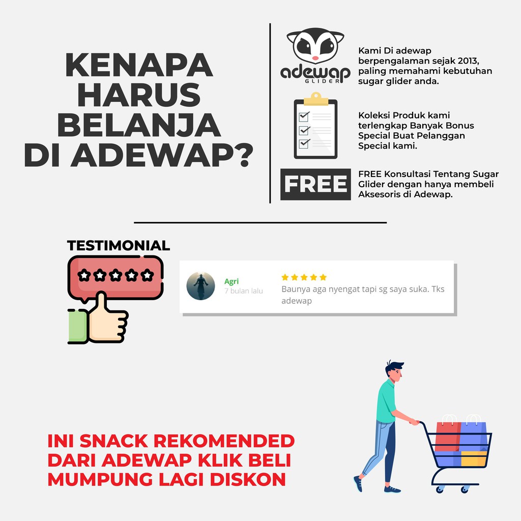 ADEWAP GLIDER Dried Cricket Jangkrik Kering Sugar Glider