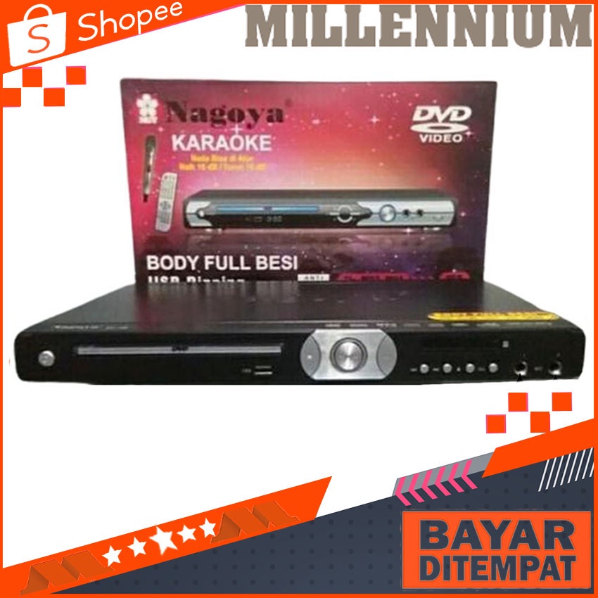 DVD PLAYER NAGOYA BODY BESI DVD 2 COLOKAN MIC KARAOKE