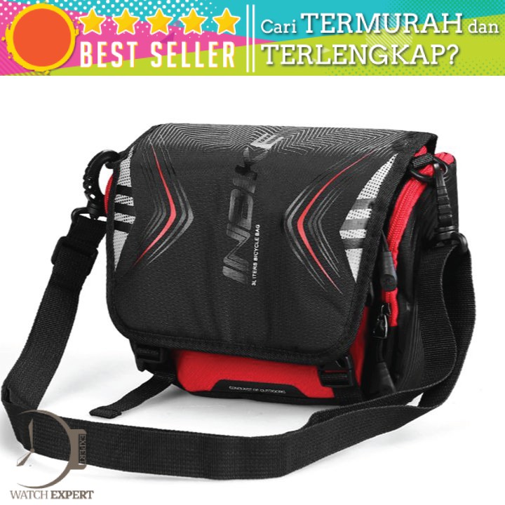 BAYAR DI TEMPAT Tas Sepeda Multifungsi Sporty Bicycle Bag Waterproof - Hitam/Merah