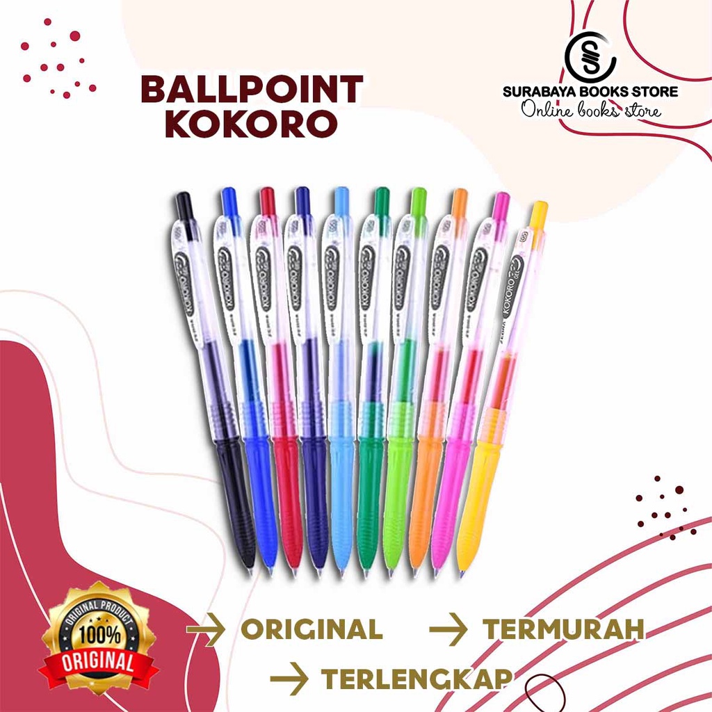 

BALLPOINT KOKORO WARNA / PULPEN KOKORO PERBIJI