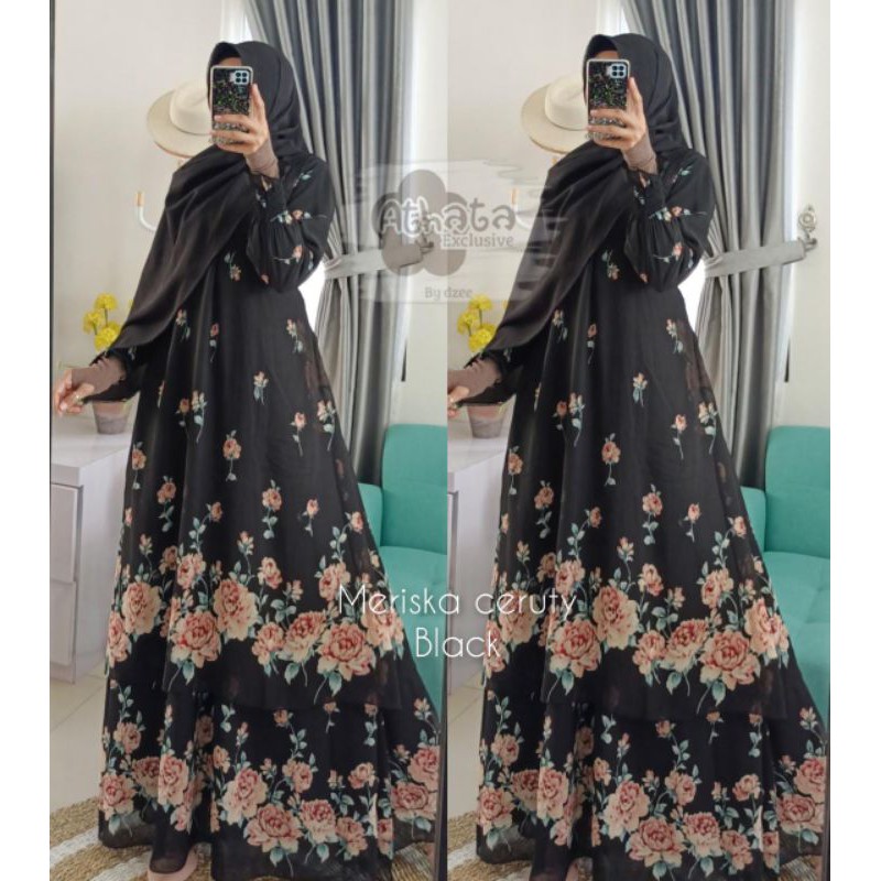 CERUTY ATHATA // Meriska MAXY // Gamis ceruty babydoll / athata gamis