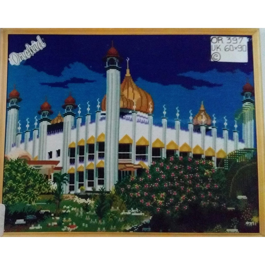 KRUISSTEEK KRISTIK ORCHID MOTIF MASJID OR 397