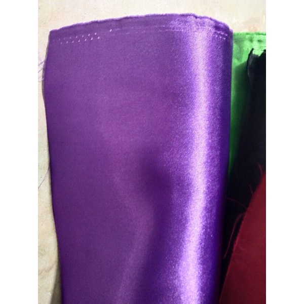 Kain saten satin Super glowing lebar 1.50 cm tebal &amp; tidak terawang bahan satin dekorasi / puring kebaya pengantin