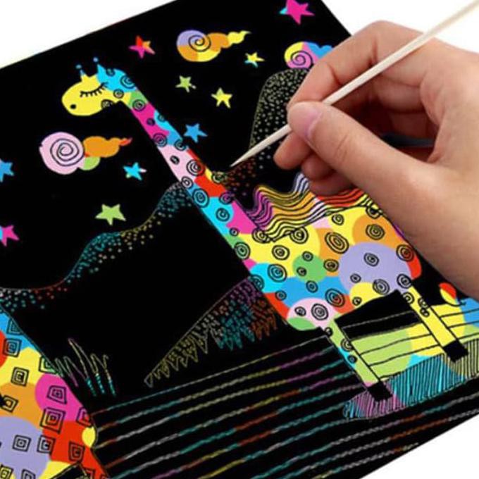 

Ready Stock Scratch Note Magic Buku Gambar Gores Sno054