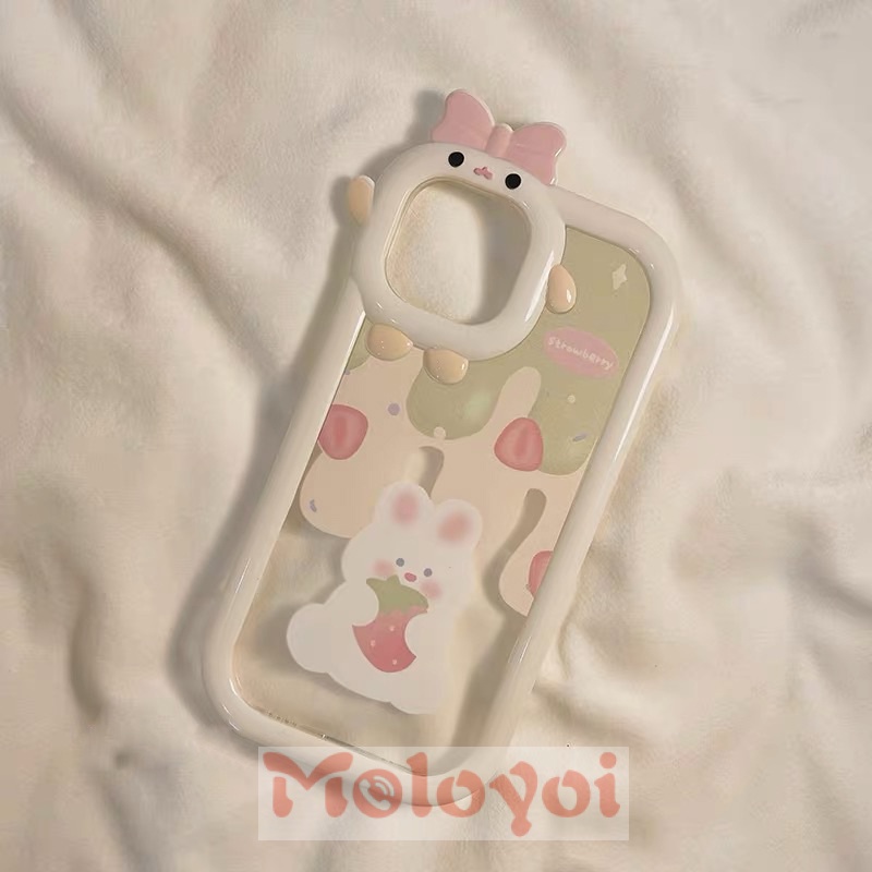 Soft Case TPU Motif Kartun Beruang / Kelinci / Es Krim 3D Untuk IPhone 7 8 14 Plus 13 11 12 14 Pro MAX 6 6S XR X XS MAX SE