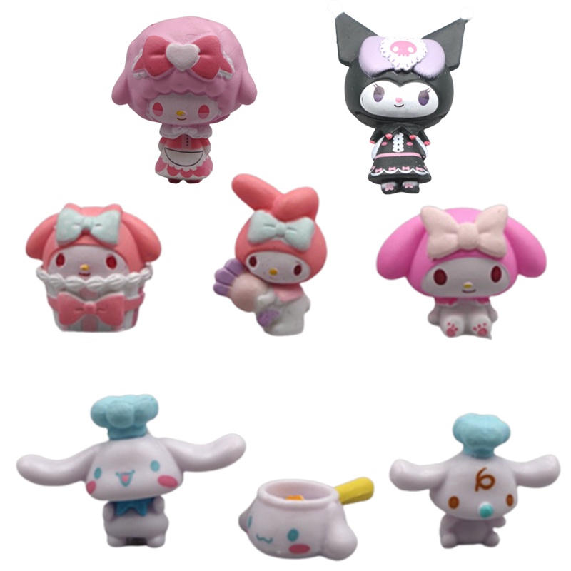 Ready Stock !!! Kuromi My Melody Figure Little Devil Doll Handmade Cute DIY Accessories Decoration