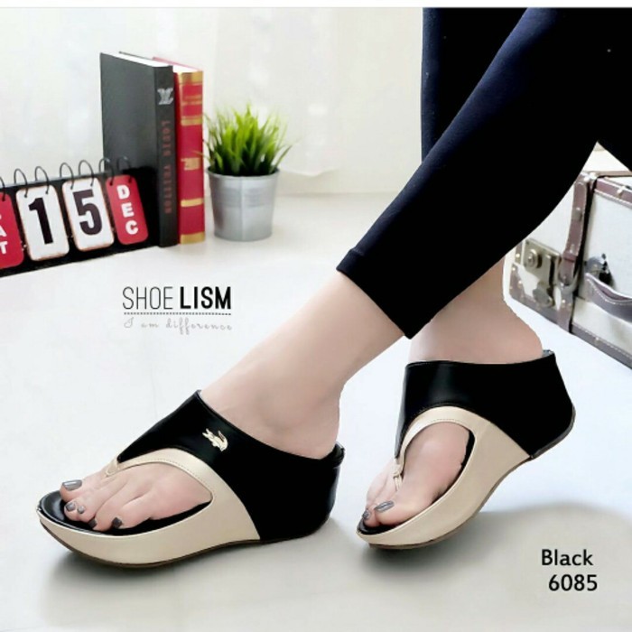 BARU DISC 50 ORIGINAL CALBI BBEX 1292 HITAM SANDAL HEELS CALBI ORIGINAL