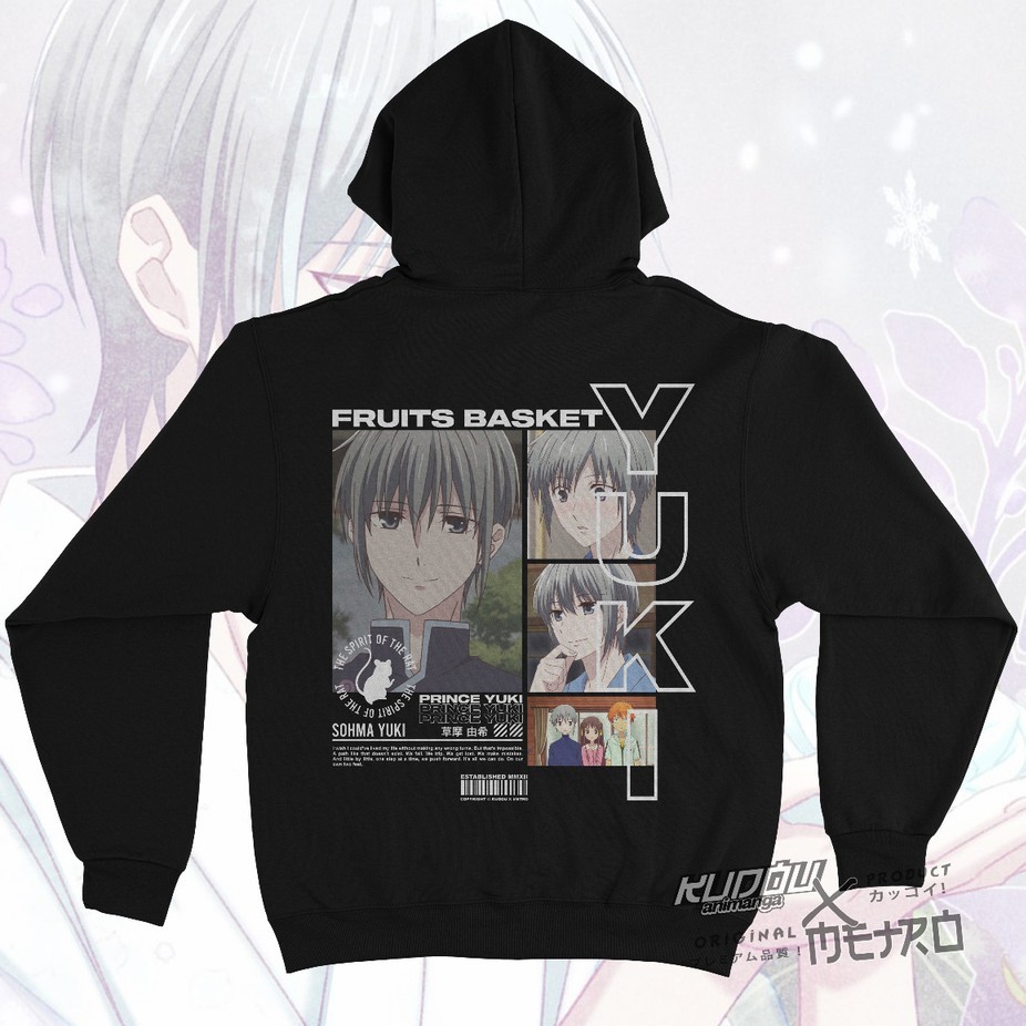 Hoodie Sohma Anime Manga Yuki Fruits Basket Premium Cotton Fleece