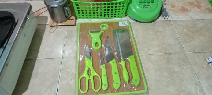 Pisau Set Stainless  Dilapis Anti Lengket 1 Set Isi 6 Termurah