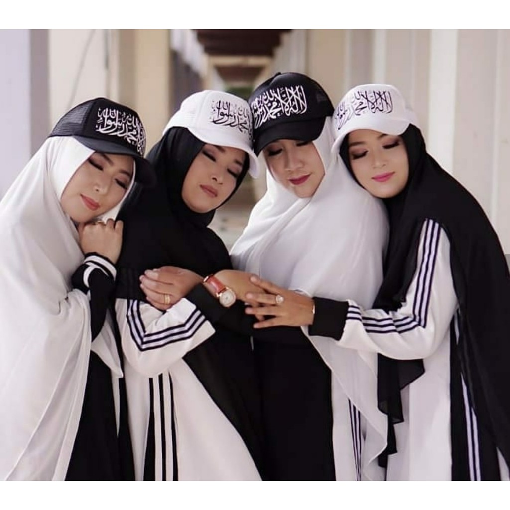 Topi Tauhid wanita pria/ Topi Trucker Murah/ Topi Bordir arab tebal/ Topi dakwah murah