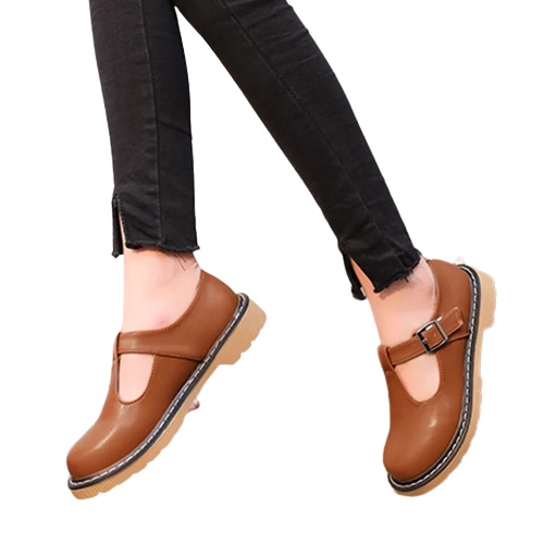 Sepatu Wanita Docmart Loafer Marry Jane / Sepatu Slip on Kulit JOY Premium 012