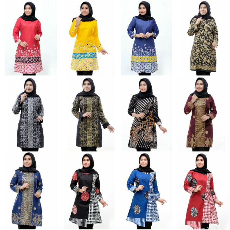 Terlaris SERUT GENES JELITA TUNIC NAVBOR YELBOR WHITBOR CREAMBOR TUNIK BATIK MODERN HRB030 DOLBI DOB