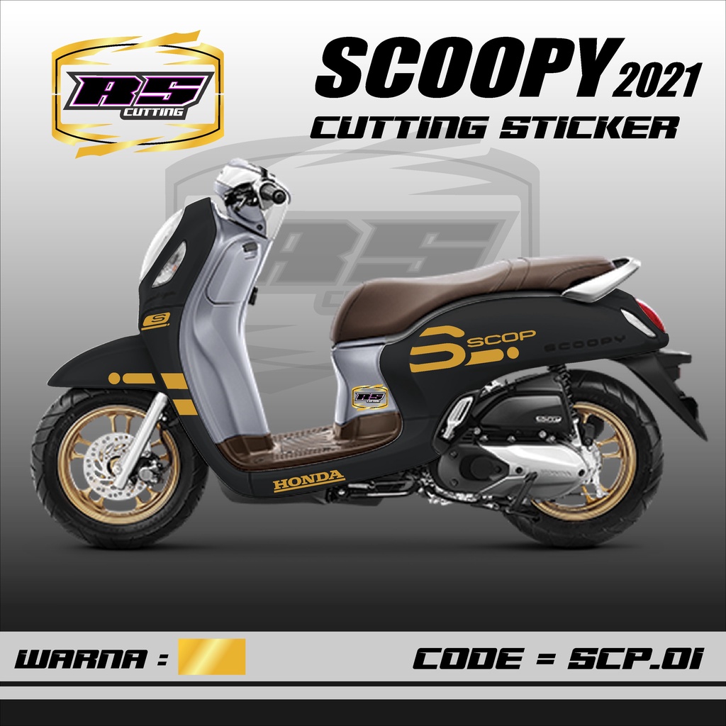 Cutting stiker motor scoopy all varian - Aksesoris Motor Honda Scoopy Prestige List Variasi Cutting Stiker Striping Scoopy New 2021 Prestige RS 01