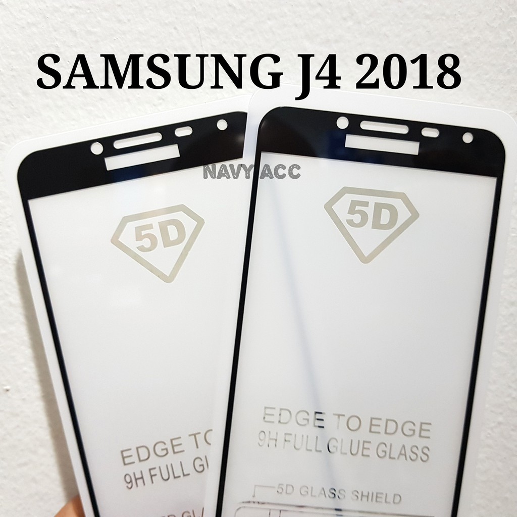 Tempered Glass Full Cover 5D Samsung J4 - Tempered Full Cover J4 2018