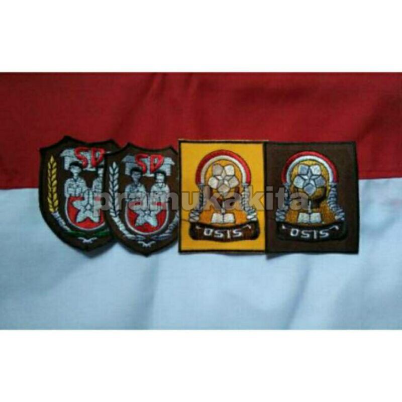 (SIAP DIKIRIM)Bet osis -Badge sma-badge smp- badge sd bordir-badge sekolah(2gram)