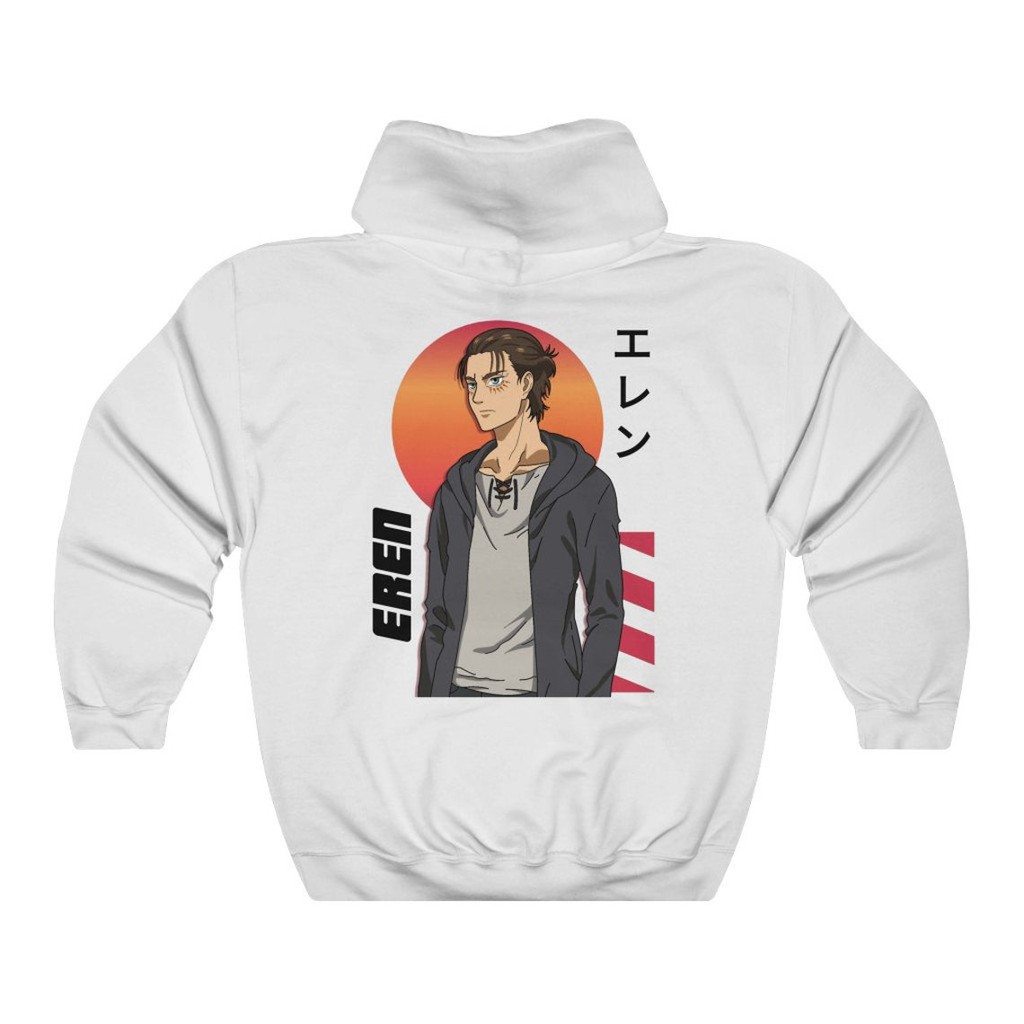 Hoodie Eren Yaeger Kanji AOT Attack On Titan SNK Anime Manga Premium