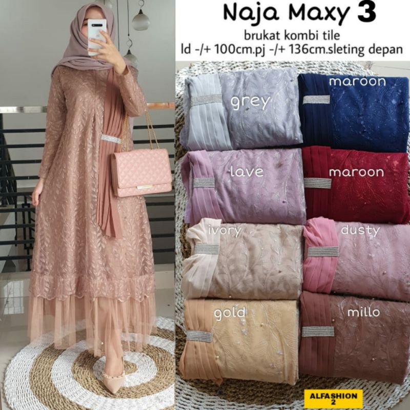 gamis burkat NAJA MAXY