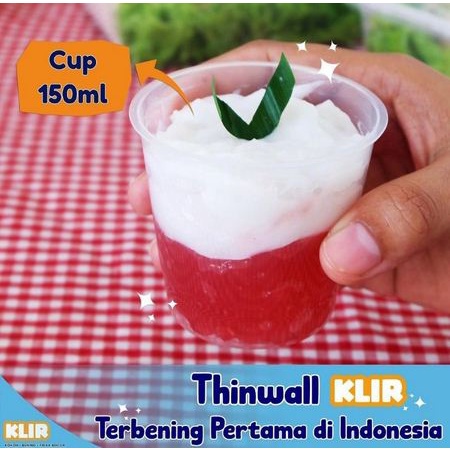 Thinwall KLIR CUP 150 ml / Cup Puding Klir isi 25 set / Thinwall Cup Puding 150ml / klir 150 ml gela