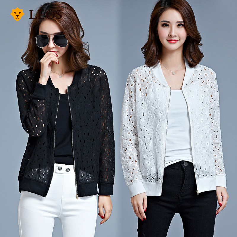 

LEOS Original Jaket / Outer Fashion Model Lace (Menerawang) Wanita ala Korea