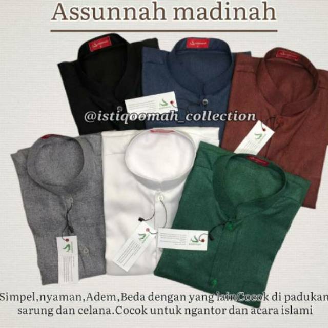 Baju Muslim Koko Salaf Habaib Assunnah Katun Madinah bukan Ammu Al-mia