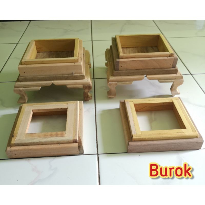 TATAKAN KAYU AQUARIUM BONSAI KELAPA