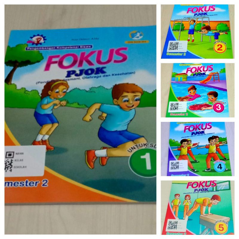 Buku Fokus PJOK SD Semester genap/2 kelas 1 2 3 4 5