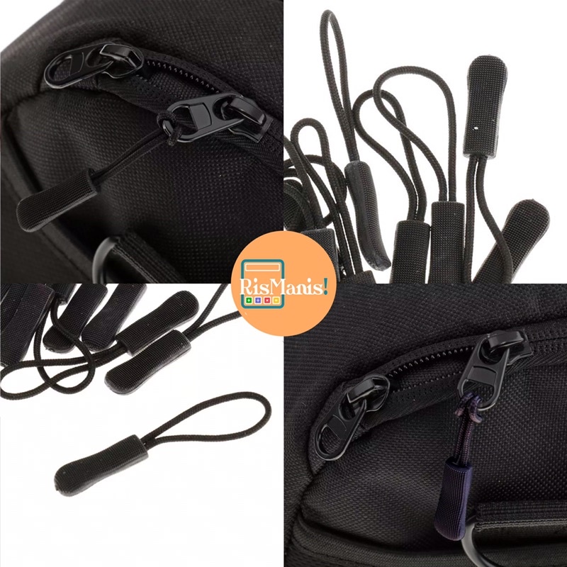 ZIPPER PULLER TAG - Pegangan Resleting Penarik Ritsleting Ransel Tas Jaket Dompet Tali Nylon Elastis