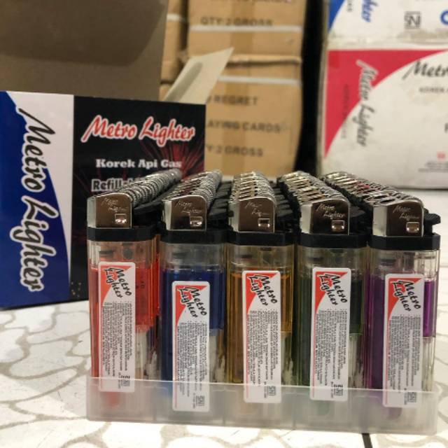 Mancis Korek Api Gas Roda Senter Metro Lighter A-006