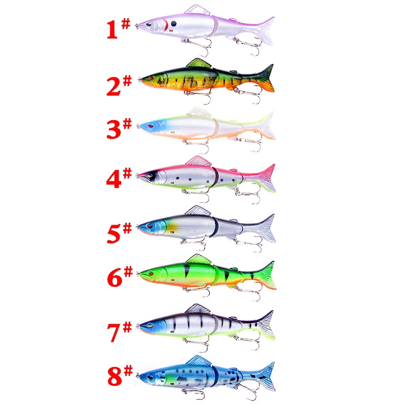 Plastic Bait Umpan Mancing Umpan Ikan Alat Pancing Murah Umpan Pancing Buatan Multi-Section 3-Segment 13cm/18g Umpan Mancing Heavy Sinking Minnow Umpan Pancing Kail Pancing Alat Pancing relix nusantara