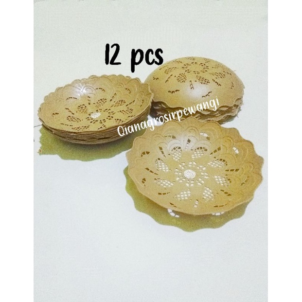 Hot item 12 pcs Piring anyam motif bunga cantik/piring rotan plastik