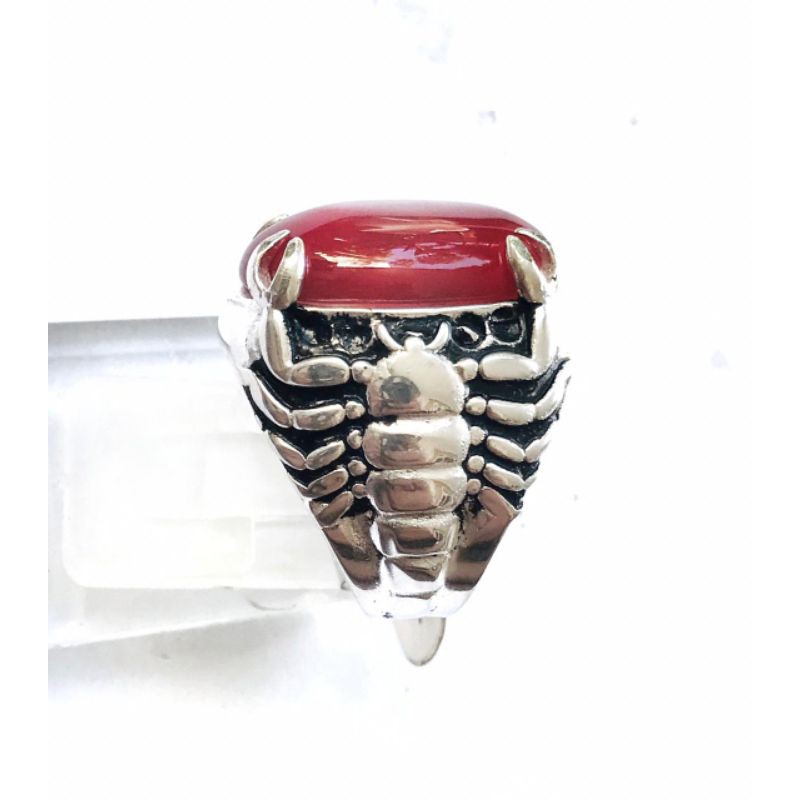 cincin batu akik model ikat scorpio kalajengking