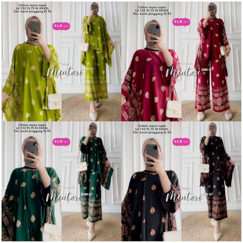 SETELAN WAKA ONE SET WAKAWAKA RAYON PREMIUN JUMBO TERBARU