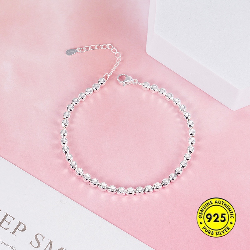 Gelang Silver S925 Bentuk Bulat Kecil Untuk Wanita