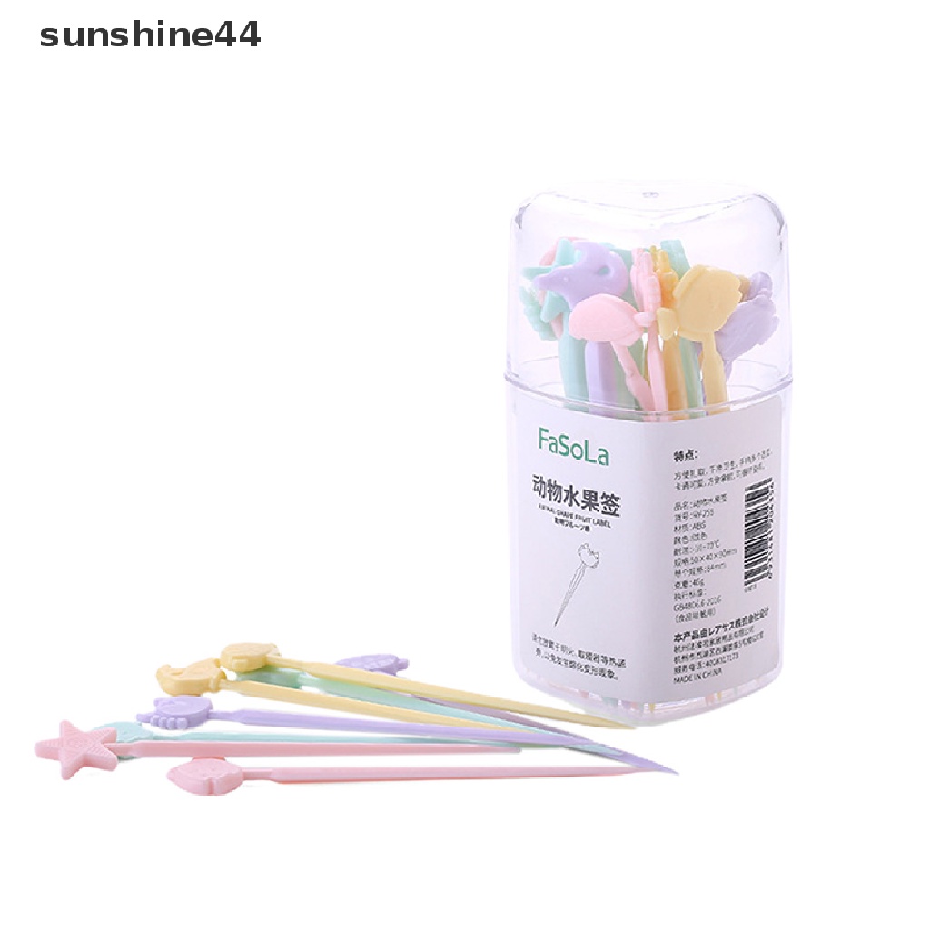 Sunshine 20pcs Garpu Buah / Dessert / Kue / Snack Mini Untuk Dekorasi Pesta Anak